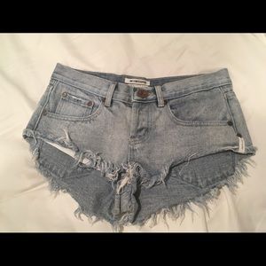 Low Rise One Teaspoon Denim Shorts